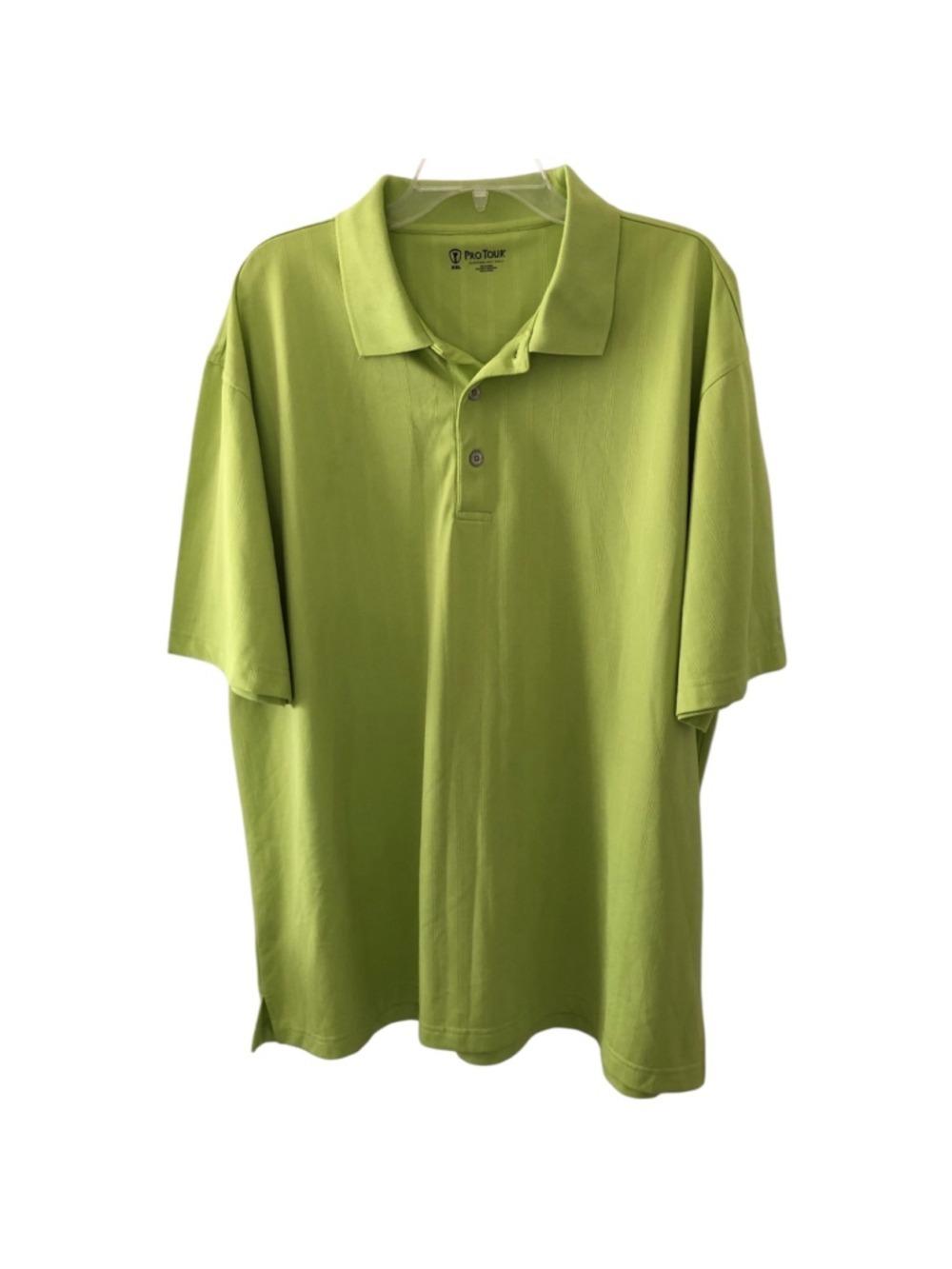 XXL ProTour Neon Performance Golf Shirt Micro Stripes Country Club High Vis